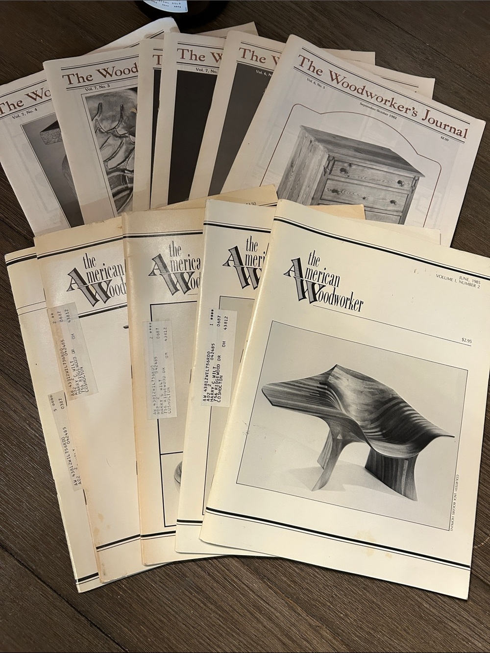 Vintage 1980’s woodworking project magazines 11 books handcrafts good condition